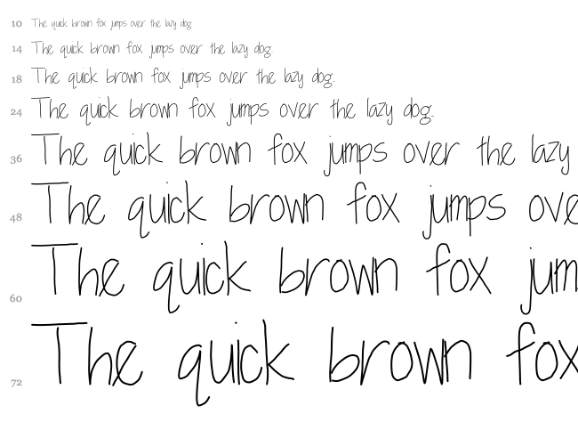 Baxter and Layla font waterfall